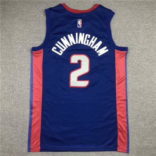 Cade Cunningham 2 Detroit Pistons 2021 Swingman Jersey Blue City Edition back