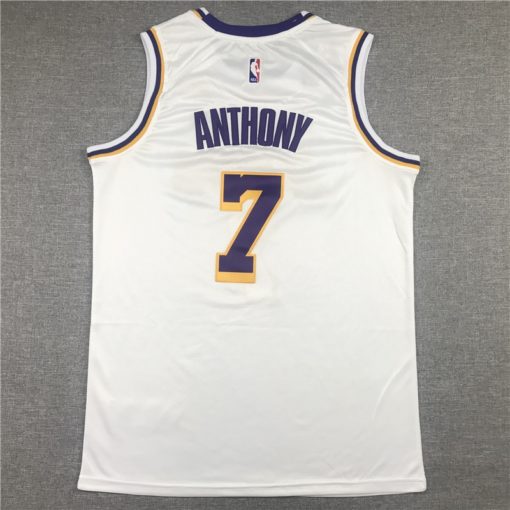 Carmelo Anthony 7 Los Angeles Lakers 2021 Association Edition White Jersey back