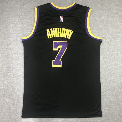 Carmelo Anthony 7 Los Angeles Lakers 2021 Black Earned Edition Jersey back