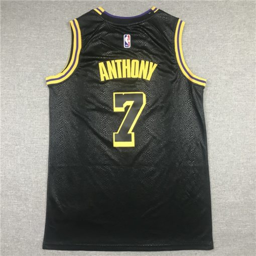 Carmelo Anthony 7 Los Angeles Lakers 2021 Black Mamba Inspired City Jersey back