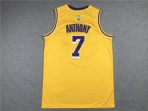 Carmelo Anthony 7 Los Angeles Lakers 2021 Gold Icon Swingman Jersey back