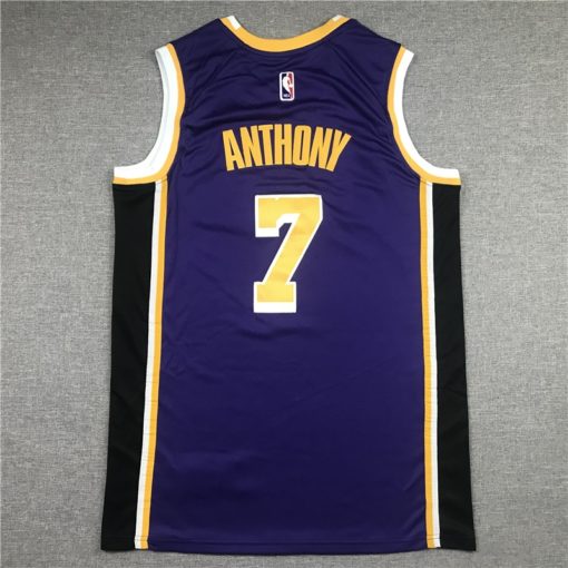 Carmelo Anthony 7 Los Angeles Lakers Purple 2021 Jordan Statement Edition Jersey back