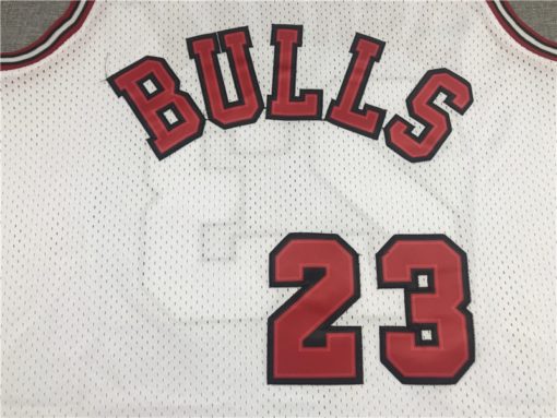 Chicago Bulls 23 Michael Jordan White 1984-85 Hardwood Classics Rookie White Jersey logo