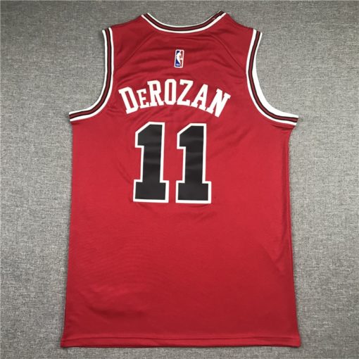 DeMar DeRozan 11 Chicago Bulls Red 2021 Icon Swingman Jersey back