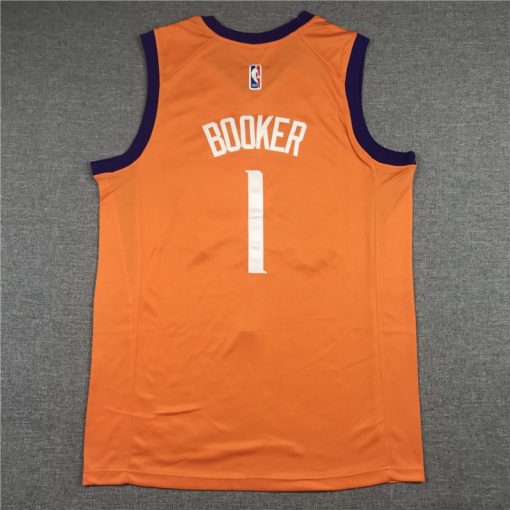 Devin Booker Phoenix Suns Orange 2021 Statement Swingman Jersey back