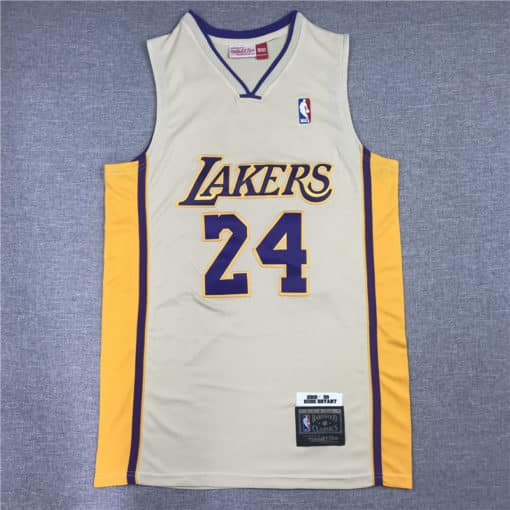 Kobe Bryant 24 Premium Gold Los Angeles Lakers 2008-09 Jersey