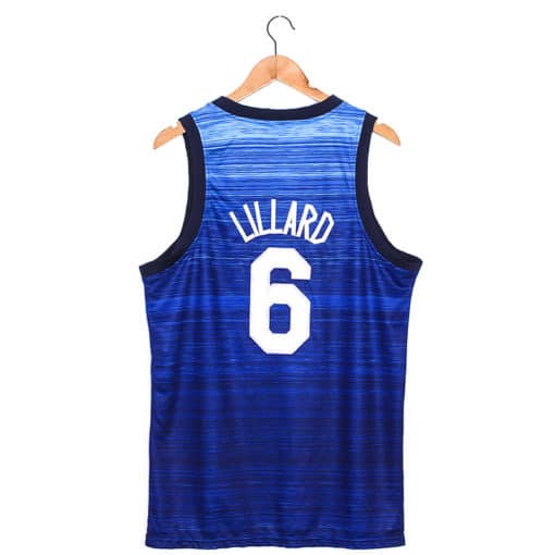 Men's Nike Damian Lillard Navy USA Basketball Player Jersey back