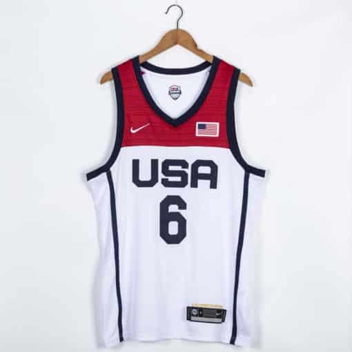Men's Nike Damian Lillard White USA Basketball Player Jersey