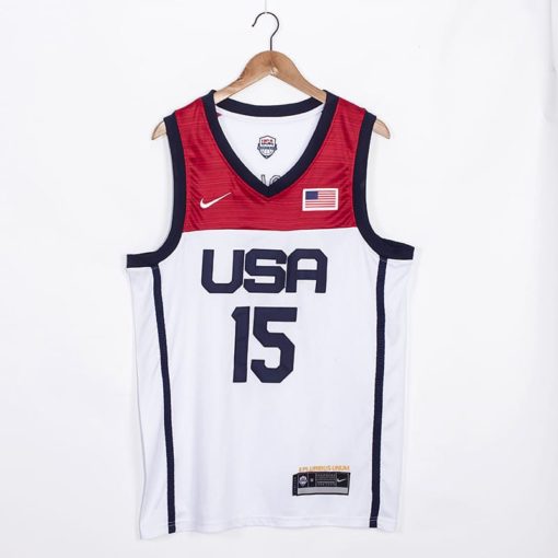 Men's Nike Devin Booker white USA Basketball Player Jersey