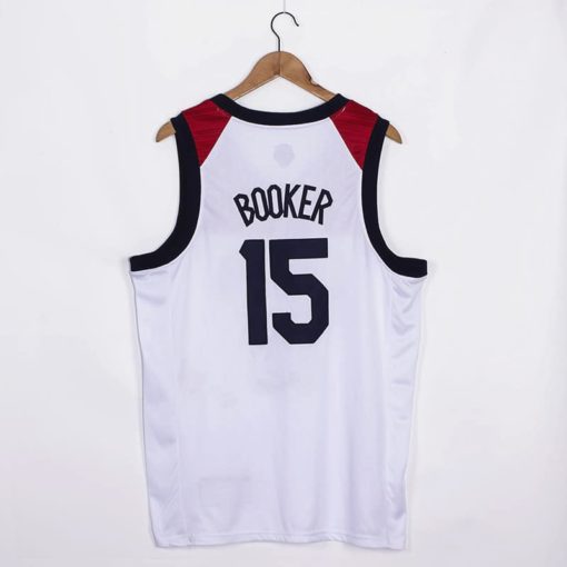 Men's Nike Devin Booker white USA Basketball Player Jersey back