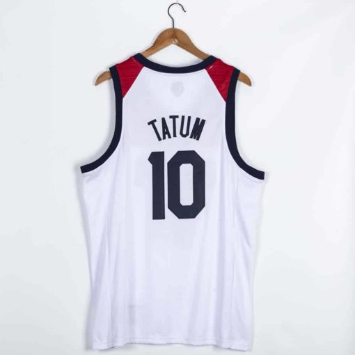 Men's Nike Jayson Tatum white USA Basketball Player Jersey back