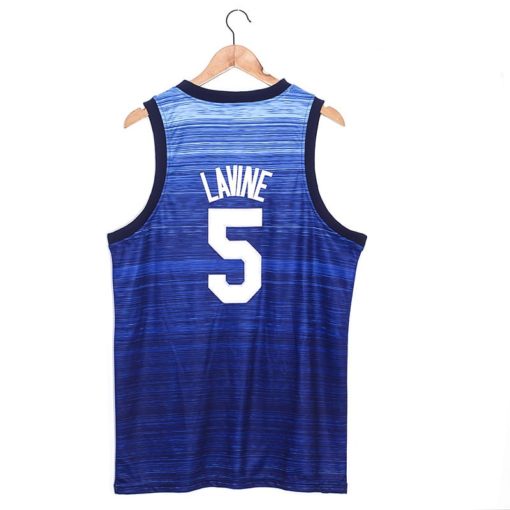 Men's Nike Zach Lavine Navy USA Basketball Player Jersey back