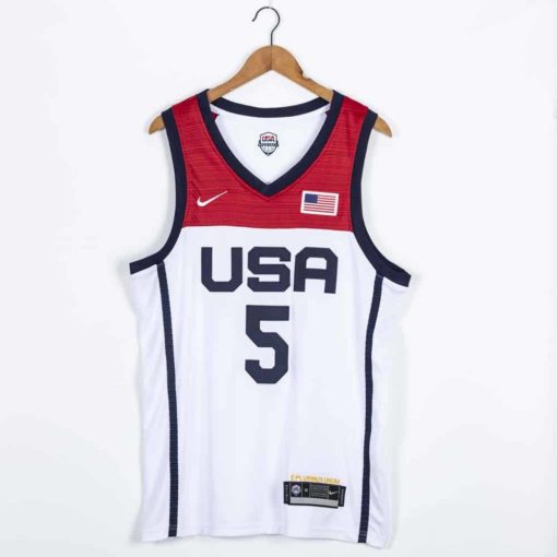 Men's Nike Zach Lavine White USA Basketball Player Jersey