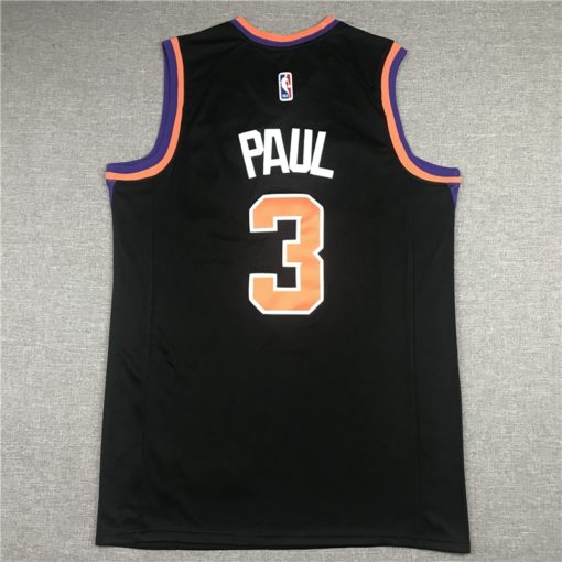 Men's Phoenix Suns Chris Paul 3 Nike Black Swingman Jersey Statement Edition back