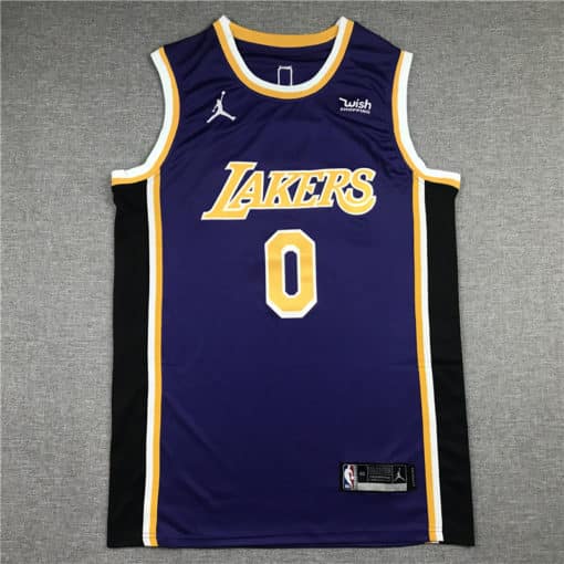 Russell Westbrook 0 Los Angeles Lakers Purple 2021 Jordan Statement Edition Jersey