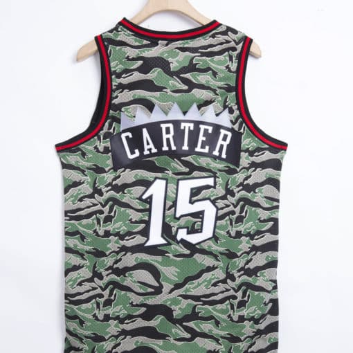 Toronto Raptors #15 Vince Carter 1996-97 Camo Hardwood Classics Jersey