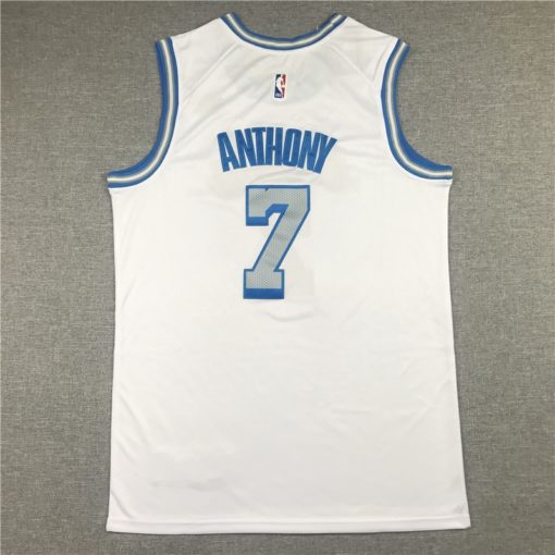 Carmelo Anthony 7 Los Angeles Lakers 2021 City Edition White Jersey back