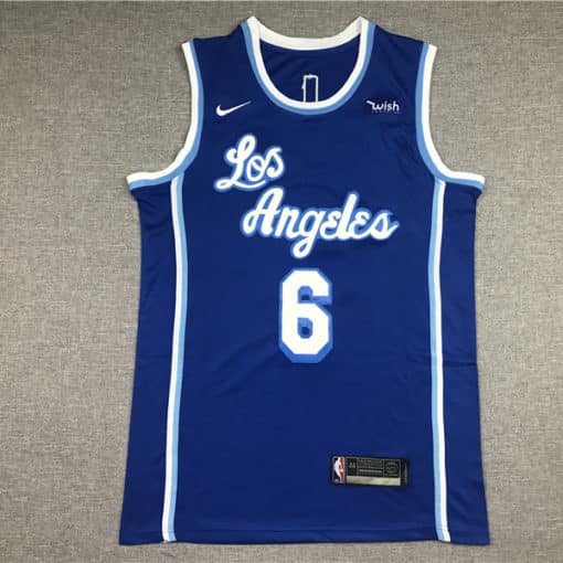 LeBron James 6 Los Angeles Lakers Blue 2021 Classic Edition Swingman Jersey