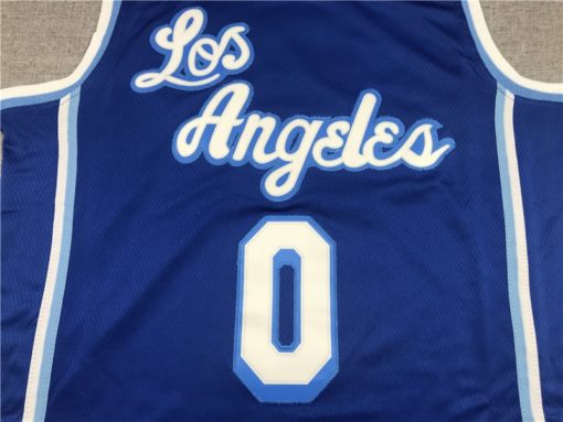 Russell Westbrook 0 Los Angeles Lakers Blue 2021 Classic Edition Swingman Jersey logo