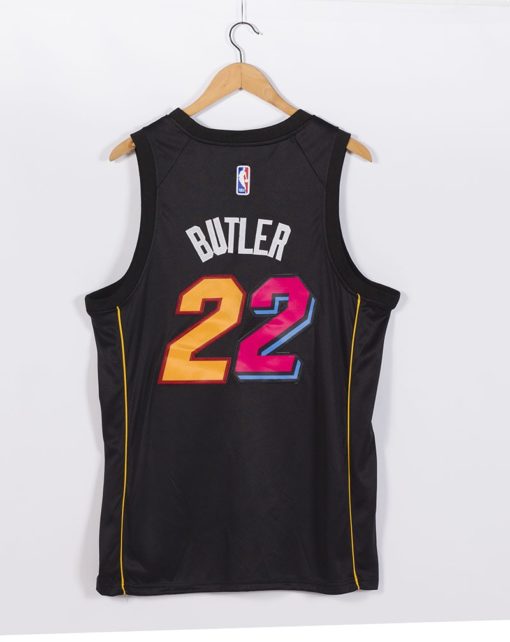 Jimmy Butler 22 Miami Heat 2021-22 City Edition Black Swingman Jersey back