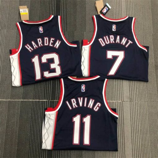 James Harden 13 Brooklyn Nets 2021-22 City Edition Navy Blue Swingman Jersey