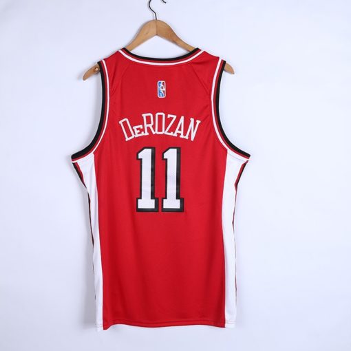 DeMar DeRozan 11 Chicago Bulls Red 2021-22 City Edition Swingman Jersey back