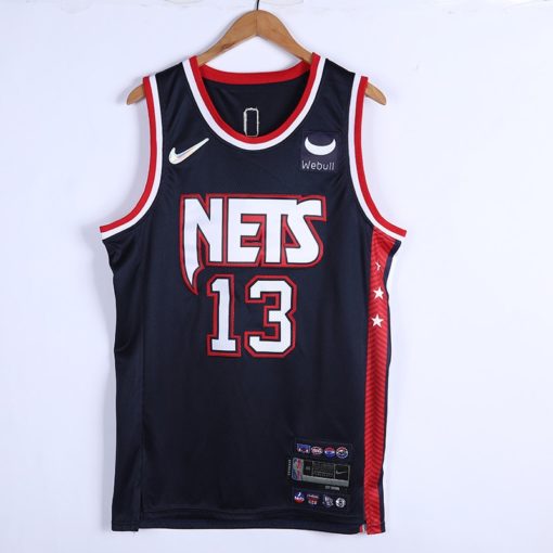 James Harden 13 Brooklyn Nets 2021-22 City Edition Navy Blue Swingman Jersey