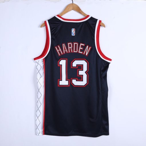 James Harden 13 Brooklyn Nets 2021-22 City Edition Navy Blue Swingman Jersey back