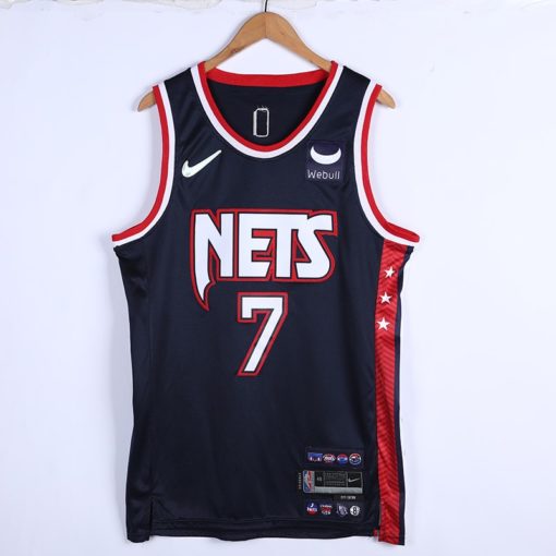 Kevin Durant #7 Brooklyn Nets 2021-22 City Edition Navy Blue Swingman Jersey