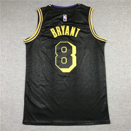 Kobe Bryant 8 Los Angeles Lakers 2021-22 Black Mamba Day Special Edition Jersey back