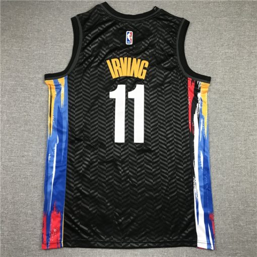 Kyrie Irving 11 Brooklyn Nets 2021-22 City Edition Black Jersey back