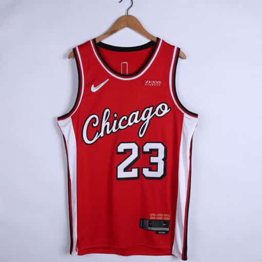 Michael Jordan 23 Chicago Bulls Red 2021-22 City Edition Swingman Jersey