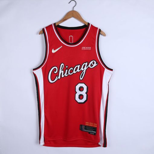 Zach Lavine 8 Chicago Bulls Red 2021-22 City Edition Swingman Jersey