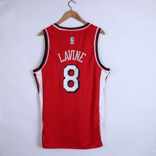 Zach Lavine 8 Chicago Bulls Red 2021-22 City Edition Swingman Jersey back