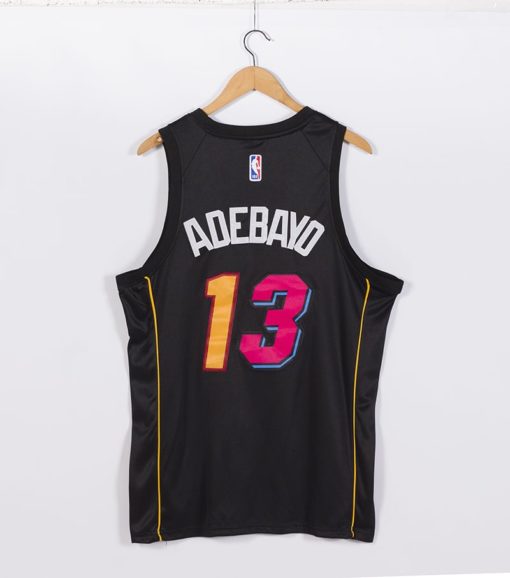 Bam Adebayo 13 Miami Heat 2021-22 City Edition Black Swingman Jersey back