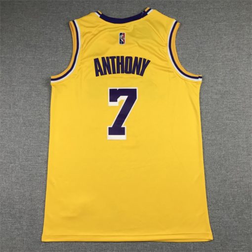 Carmelo Anthony 7 Los Angeles Lakers 2021-22 Gold Icon Swingman Jersey