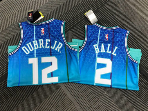 Lamelo Ball #2 Charlotte Hornets 2021-22 Blue City Edition Jersey