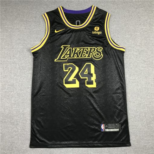 Kobe Bryant 24 Los Angeles Lakers 2021-22 Black Mamba Day Special Edition Jersey