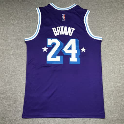 Kobe Bryant 24 Los Angeles Lakers 2021-22 City Edition Purple Swingman Jersey back