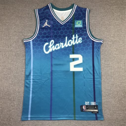 Lamelo Ball #2 Charlotte Hornets 202122 Blue City Edition Jersey