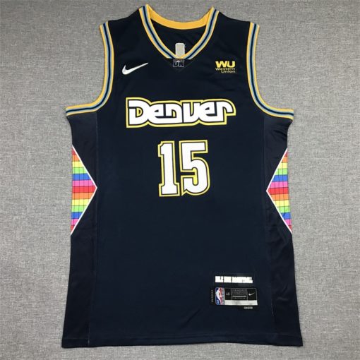 Nikola Jokic 15 Denver Nuggets 202122 Navy City Edition Swingman Jersey