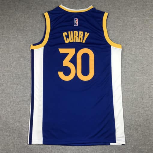 Stephen Curry #30 Golden State Warriors 2021-22 Icon Royal Jersey back