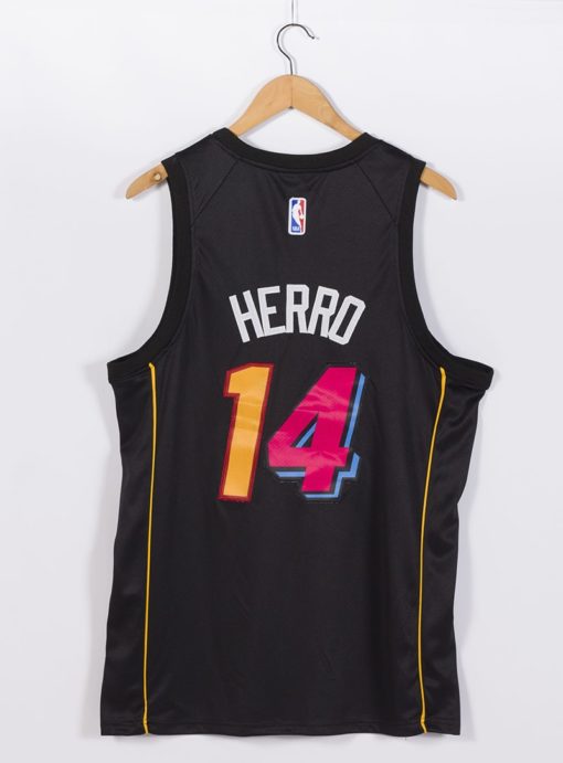 Tyler Herro 14 Miami Heat 2021-22 City Edition Black Swingman Jersey back