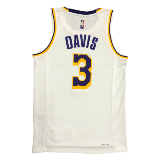 Anthony Davis #3 Los Angeles Lakers Icon Edition 2021-22 White Jersey back