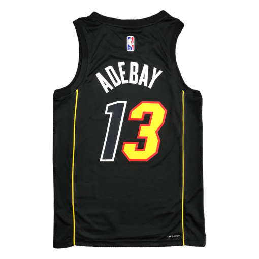 Bam Adebayo #13 Miami Heat Jersey Swingman 2021-22 Black - City Edition back