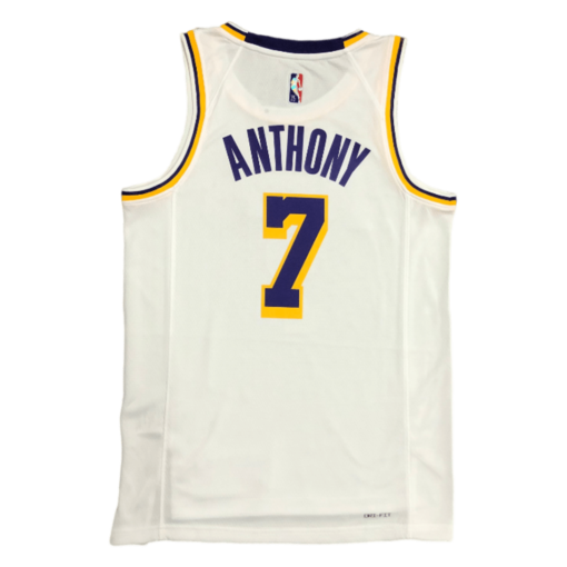 Carmelo Anthony #7 Los Angeles Lakers Icon Edition 2021-22 White Jersey back