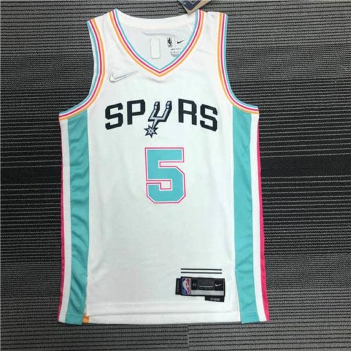 Dejounte Murray #5 San Antonio Spurs White City Edition Swingman Jersey