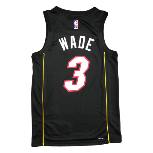 Dwyane Wade #3 Miami Heat Jersey Swingman 2021-22 Black - City Edition back