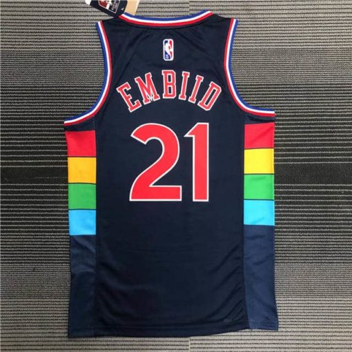 Joel Embiid #21 Philadelphia 76ers Swingman 2021-22 Navy Jersey - City Edition