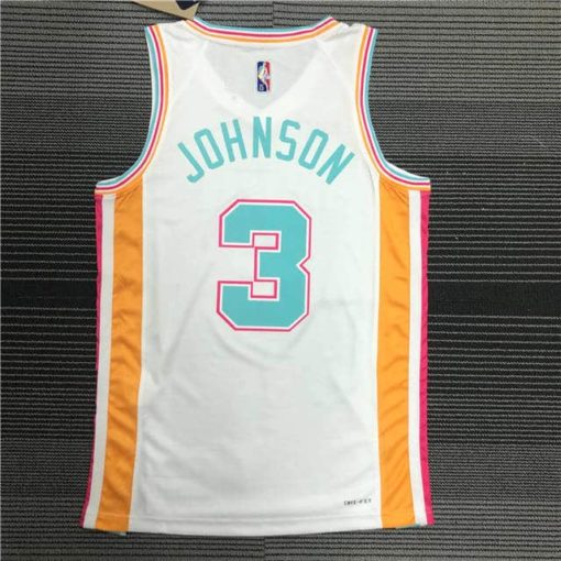 Keldon Johnson #3 San Antonio Spurs White City Edition Swingman Jersey back